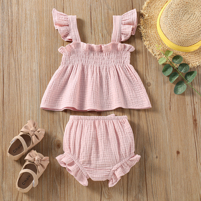 Girls Solid Color Sling Top 
