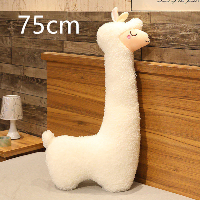 Alpaca Plush Toy Pillow Soft - Cozy 75cm plush toy for cuddling and decor, perfect for all ages.