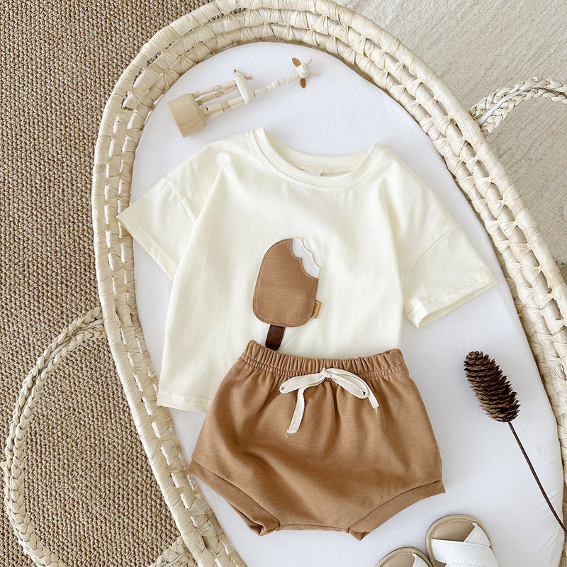 Girls Cotton Shorts Suit