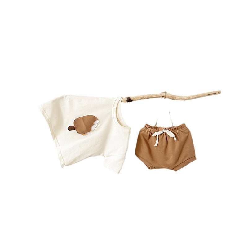 Girls Cotton Shorts Suit