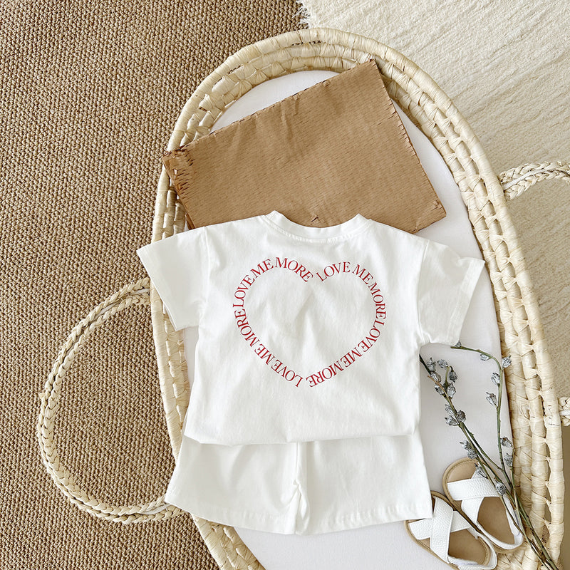 Korean Style Girls Short Sleeve Suit