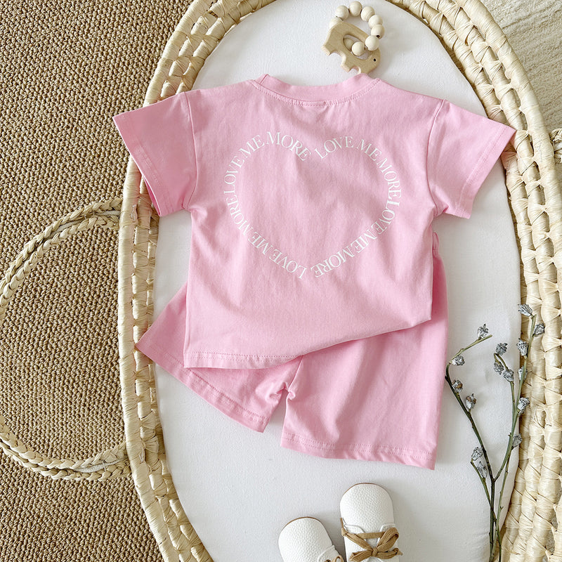 Korean Style Girls Short Sleeve Suit
