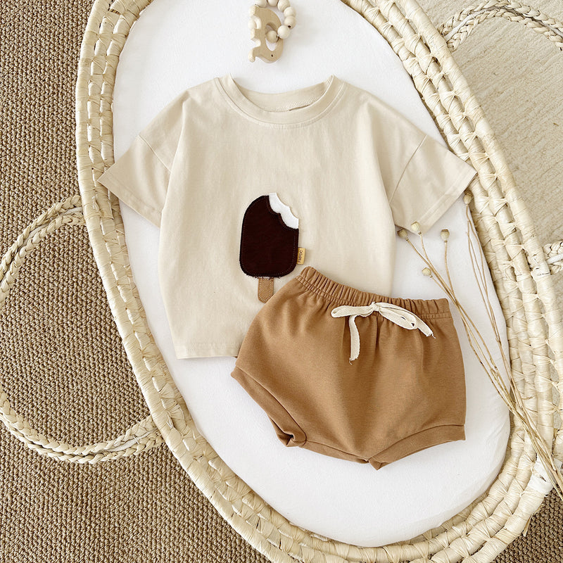 Girls Cotton Shorts Suit