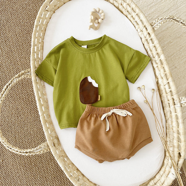 Girls Cotton Shorts Suit