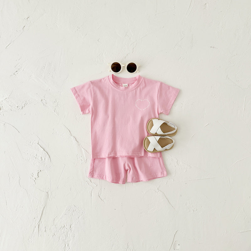 Korean Style Girls Short Sleeve Suit